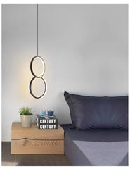 Circular LED Pendant Light Metal Acrylic 10/16/20W