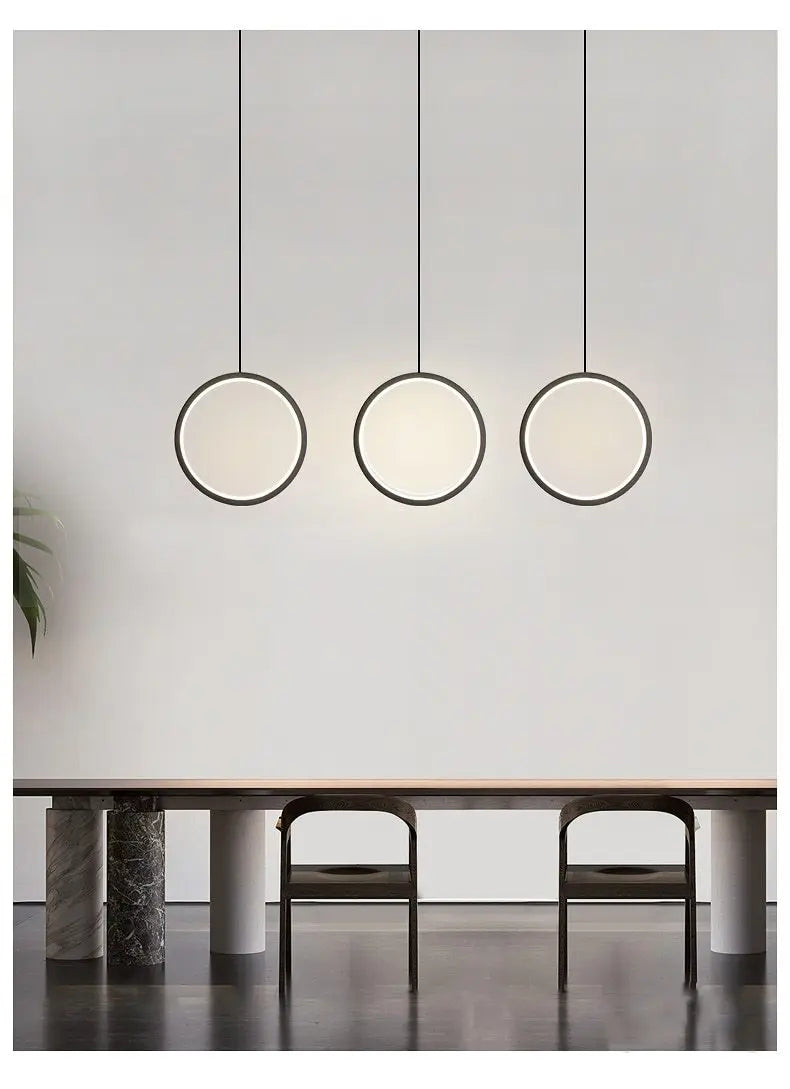 Circular LED Pendant Light Metal Acrylic 10/16/20W