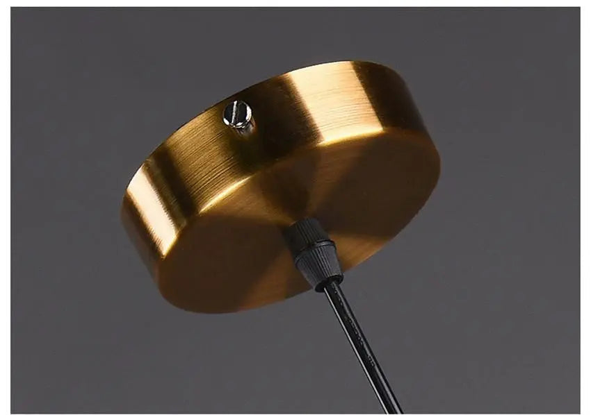 Modern Ring Pendant Light Iron Glass E14 1 or 3 Bulbs