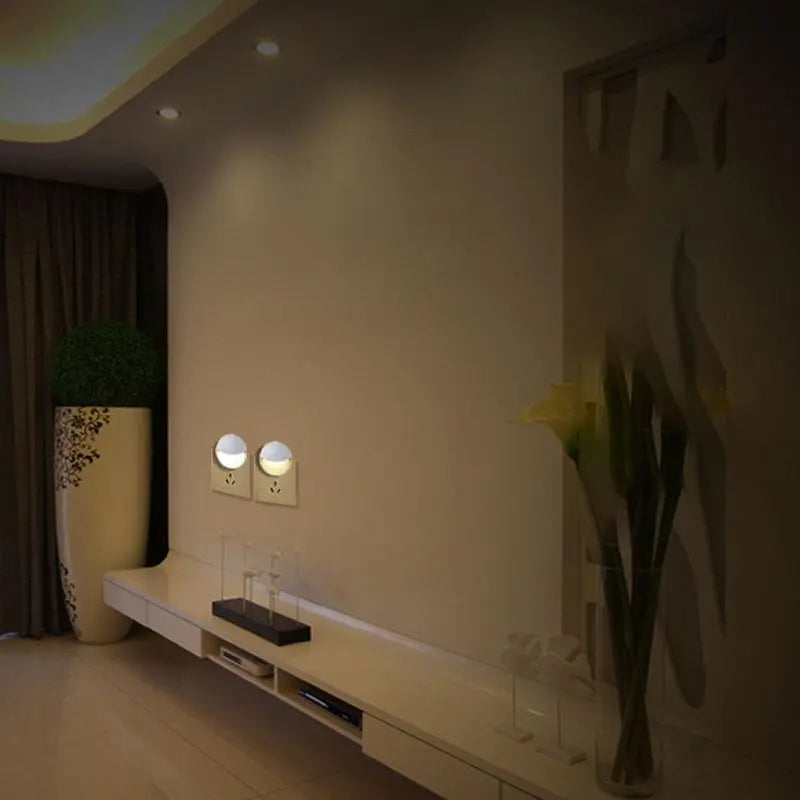 LED Night Light Plug-in ABS IP44 White Warm White EU US Plug