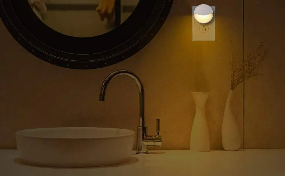 LED Night Light Plug-in ABS IP44 White Warm White EU US Plug