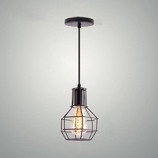 Cage Pendant Light Iron Black Thermolaqué E27 40W