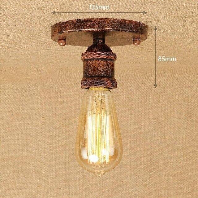 Small Industrial Bronze Ceiling Light E27 Hand-Assembled Compact
