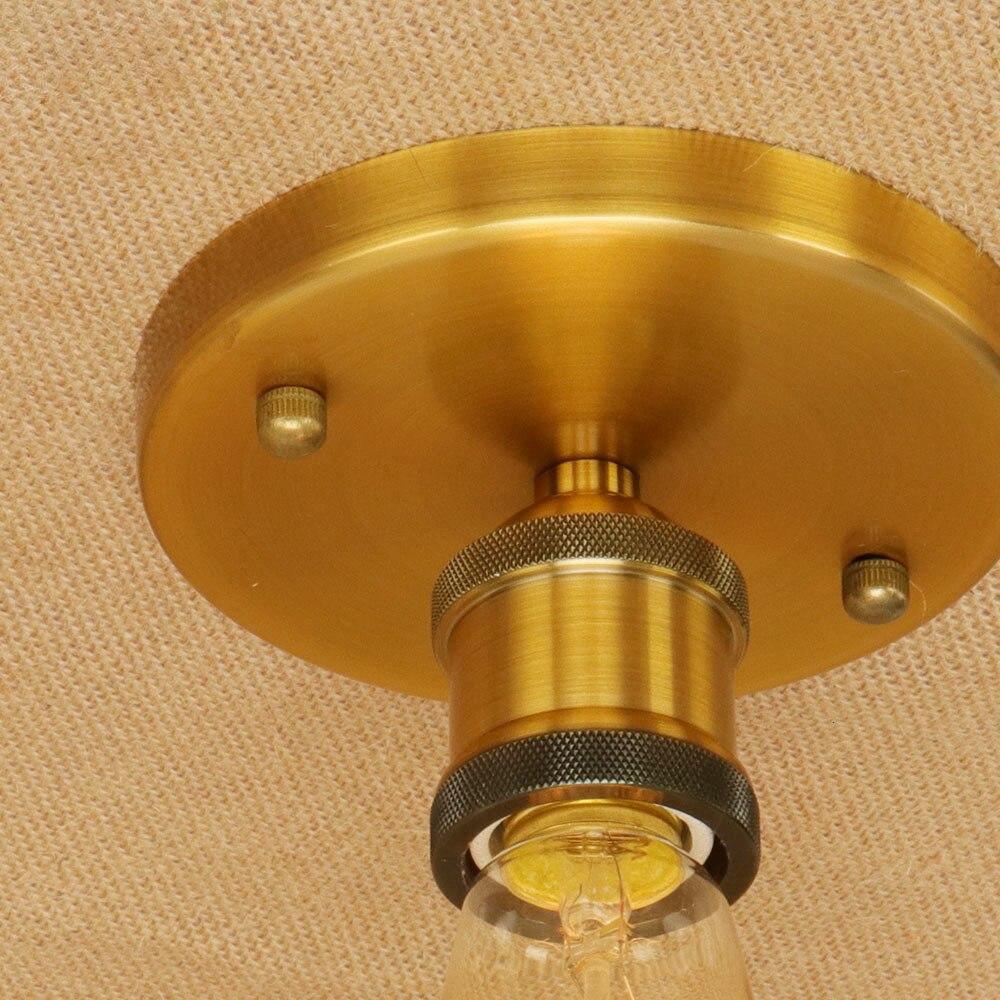 Small Industrial Gold Ceiling Light E27 Hand-Assembled Compact