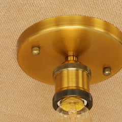 Small Industrial Gold Ceiling Light E27 Hand-Assembled Compact
