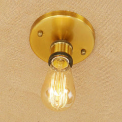 Small Industrial Gold Ceiling Light E27 Hand-Assembled Compact