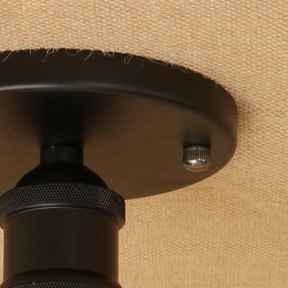 Small Black Industrial Ceiling Light E27 Hand-Assembled Compact