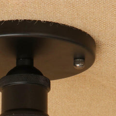 Small Black Industrial Ceiling Light E27 Hand-Assembled Compact