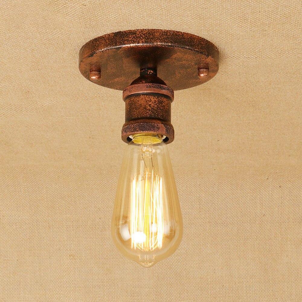 Small Industrial Bronze Ceiling Light E27 Hand-Assembled Compact
