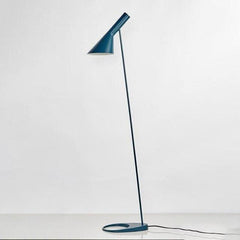 Industrial Design Blue Floor Lamp Metal E27 1940s Style