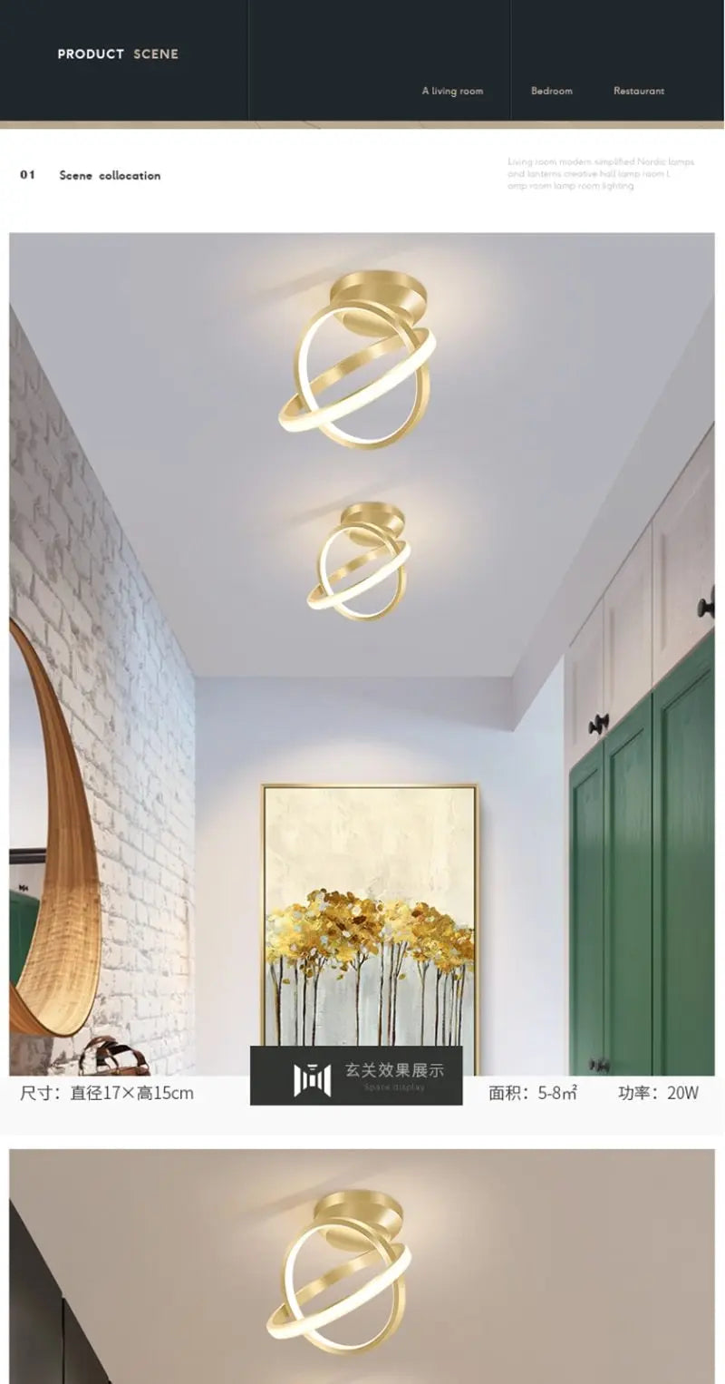 Multi Disc Ceiling Light Iron Acrylic LED 17 or 25 cm
