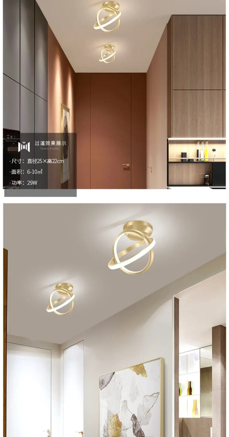 Multi Disc Ceiling Light Iron Acrylic LED 17 or 25 cm