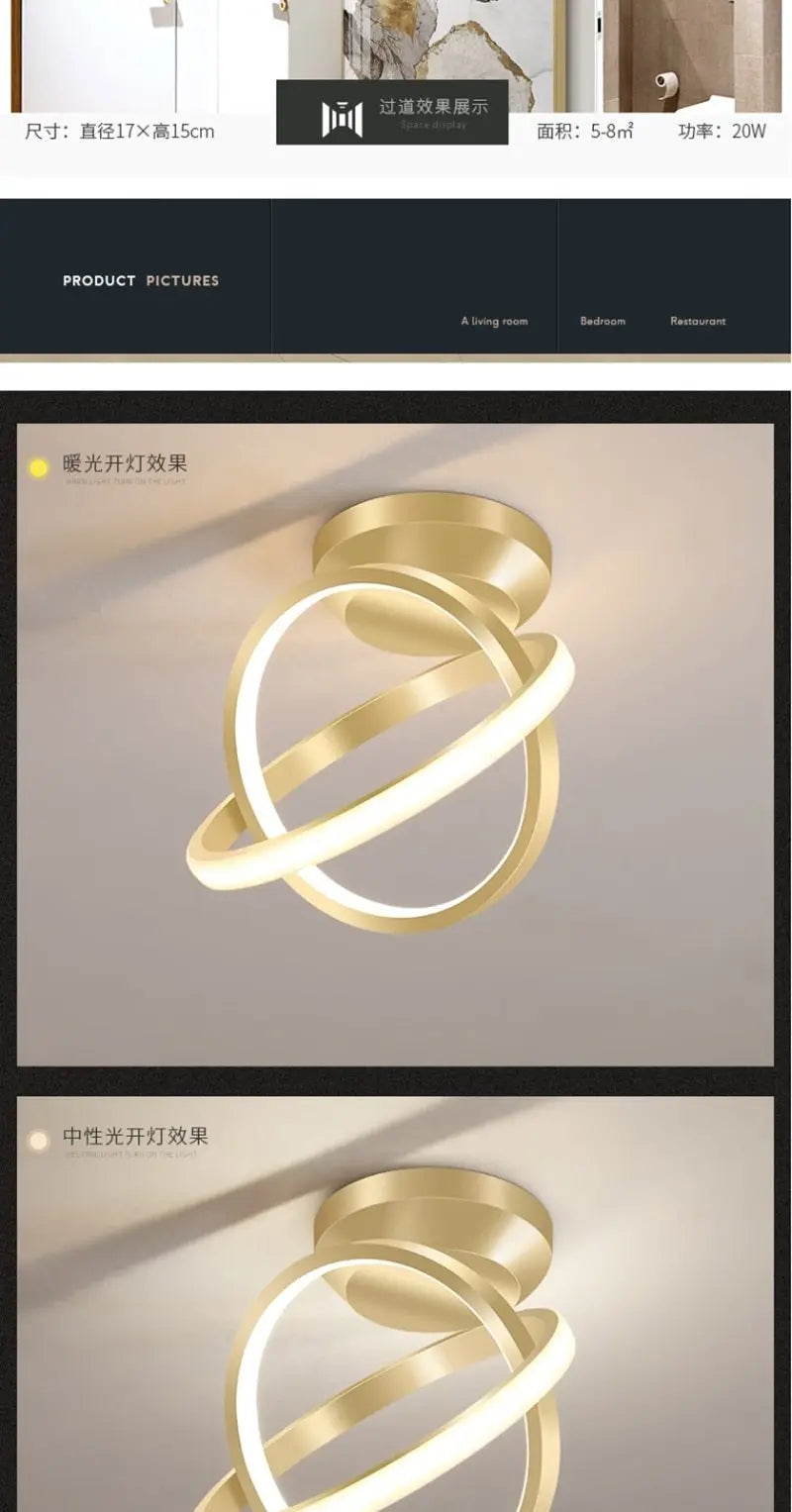 Multi Disc Ceiling Light Iron Acrylic LED 17 or 25 cm