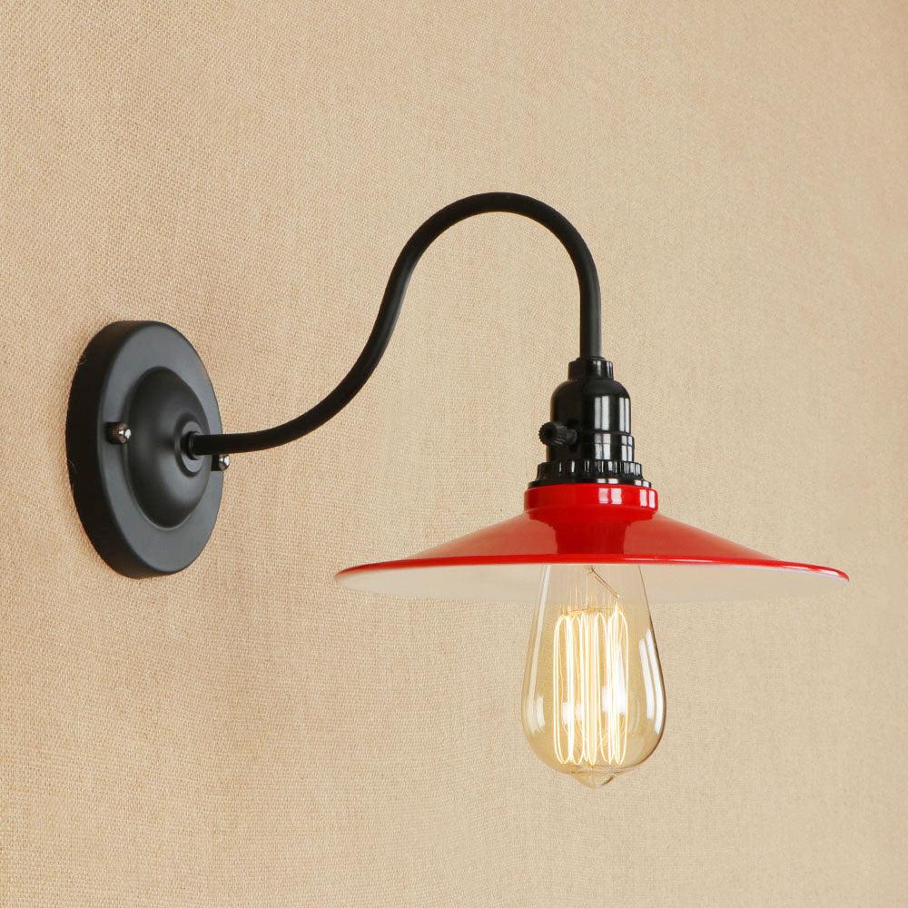 Vintage Swan Neck Wall Light Handmade E27 Max 40W Black White Red