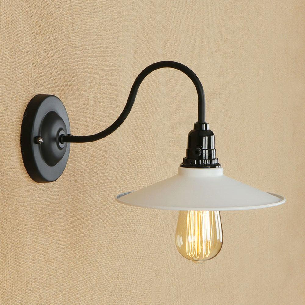 Vintage Swan Neck Wall Light Handmade E27 Max 40W Black White Red
