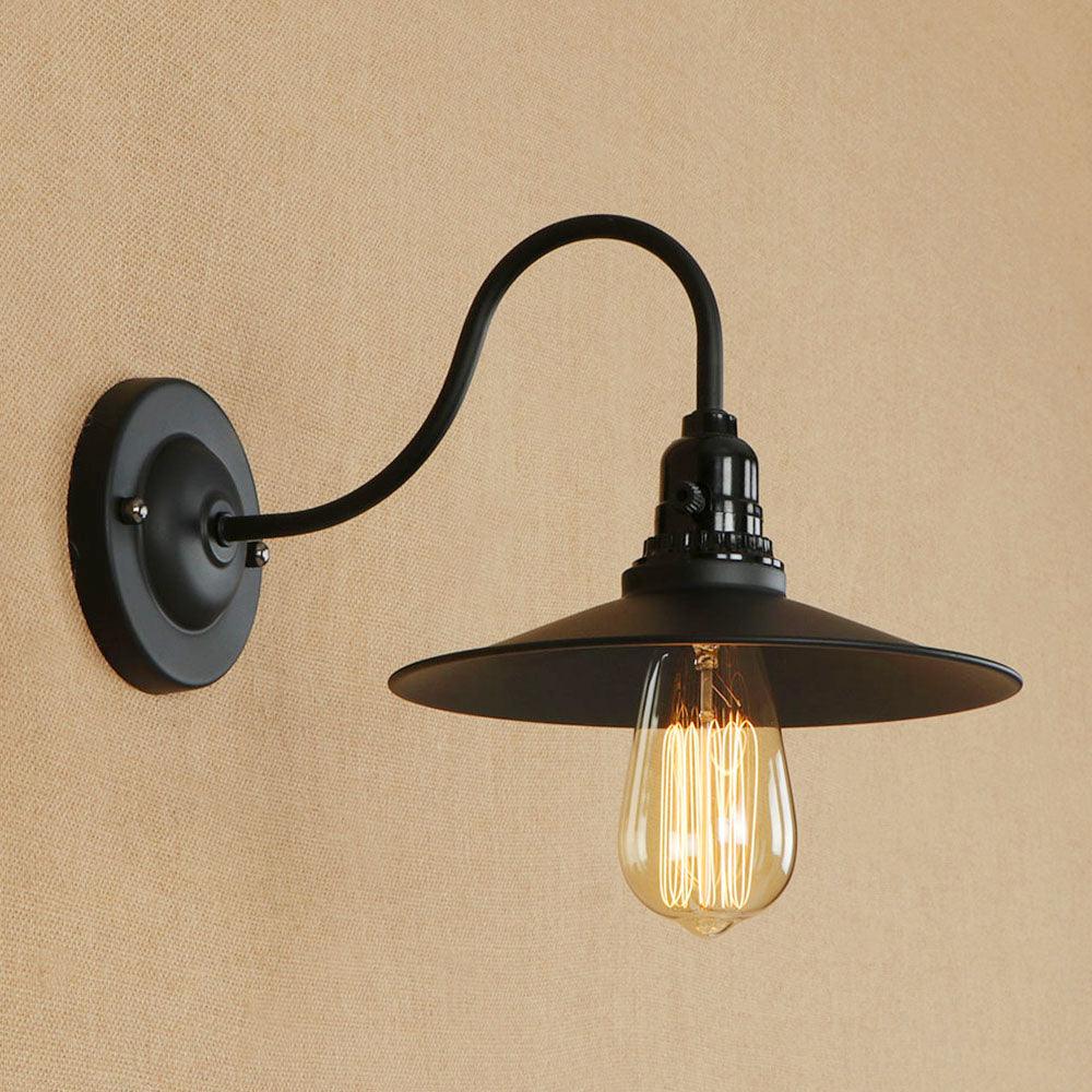 Vintage Swan Neck Wall Light Handmade E27 Max 40W Black White Red