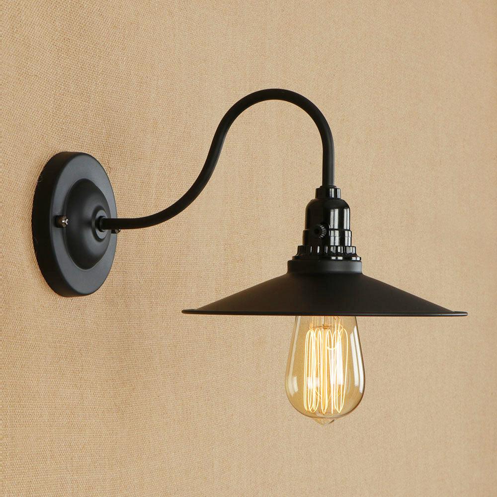 Vintage Swan Neck Wall Light Handmade E27 Max 40W Black White Red