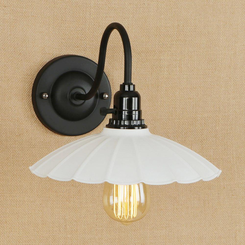 Antique Swan-Neck Wall Light Handmade E27 Max 40W Black & White