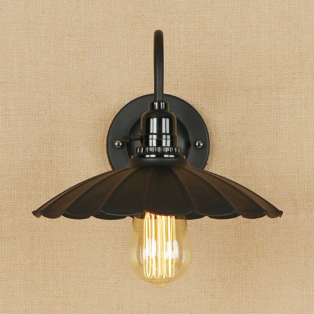 Antique Swan-Neck Wall Light Handmade E27 Max 40W Black & White