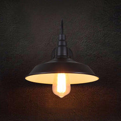 Matt Black Metal Wall Light Flexible Arm E27 Max 40W Thermolacquered