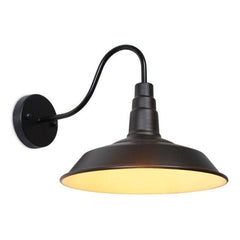 Matt Black Metal Wall Light Flexible Arm E27 Max 40W Thermolacquered