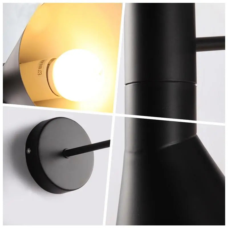 Modern Wall Light Adjustable Black Metal Integrated LED IP20