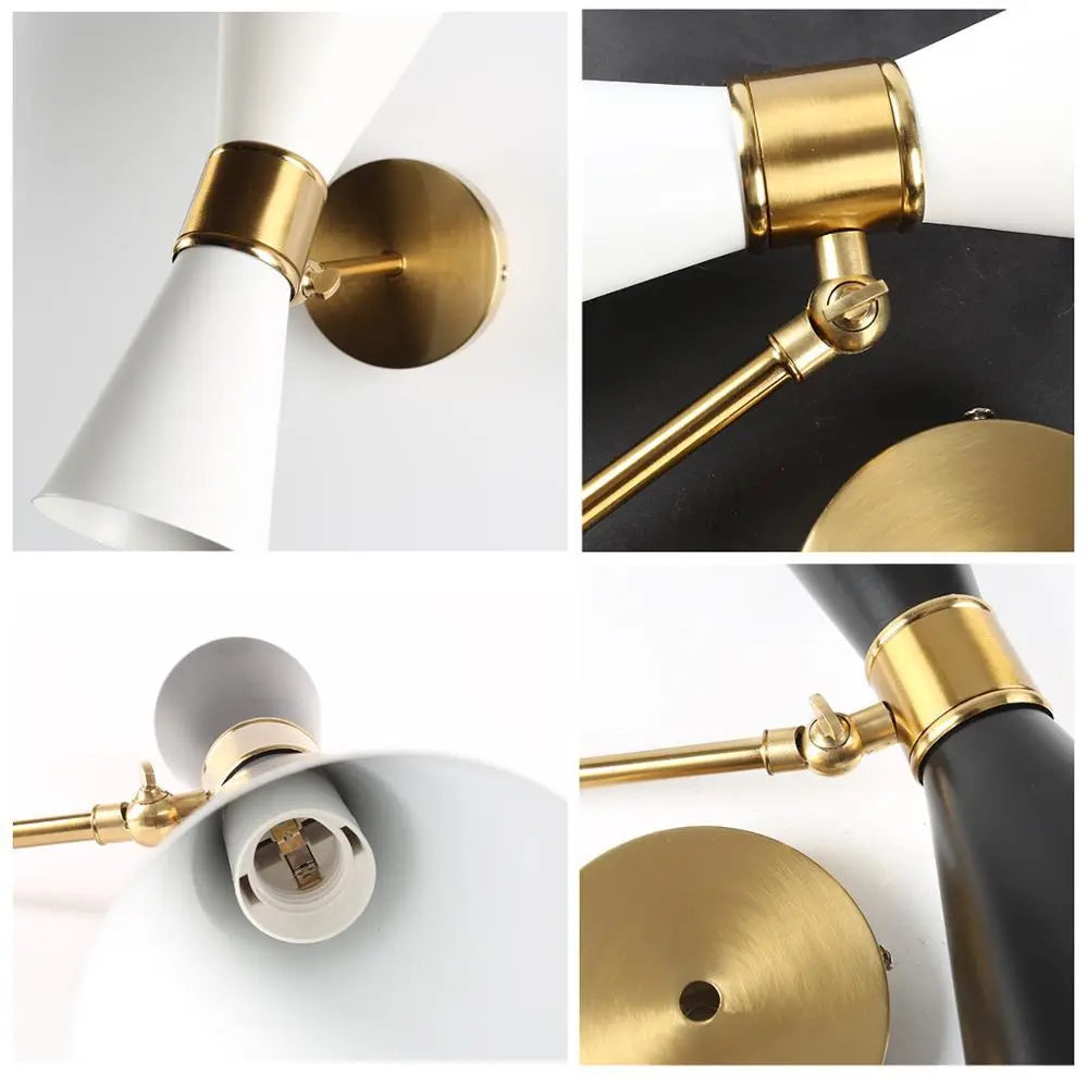 Adjustable Wall Light Metal Matte LED White Black