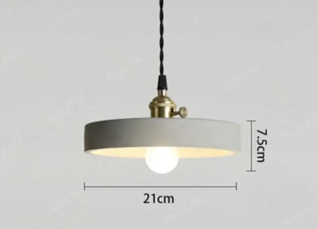 Industrial Cement Pendant Light E27 Black White 4 Shapes
