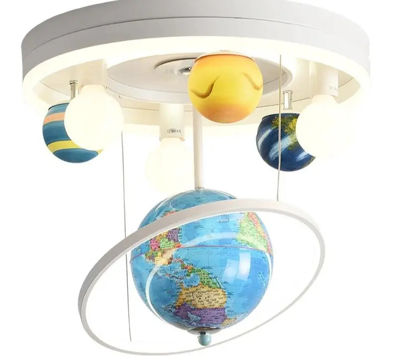 Planetary Chandelier Metal Acrylic LED 220V Kids Design