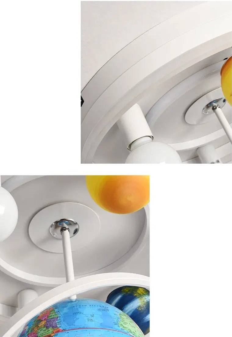 Planetary Chandelier Metal Acrylic LED 220V Kids Design
