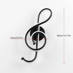 LED Musical Note Wall Light Aluminium 3 Colour Temps