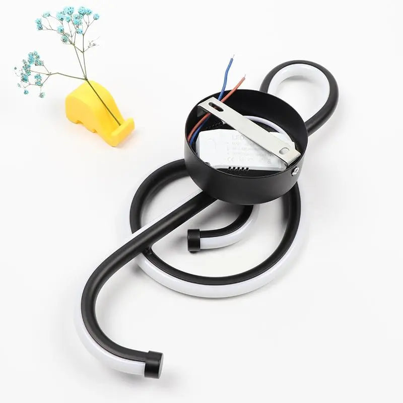 LED Musical Note Wall Light Aluminium 3 Colour Temps