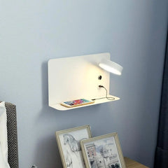 LED Bedside Wall Light with USB Charger — 3 Colour Temps, Black / White