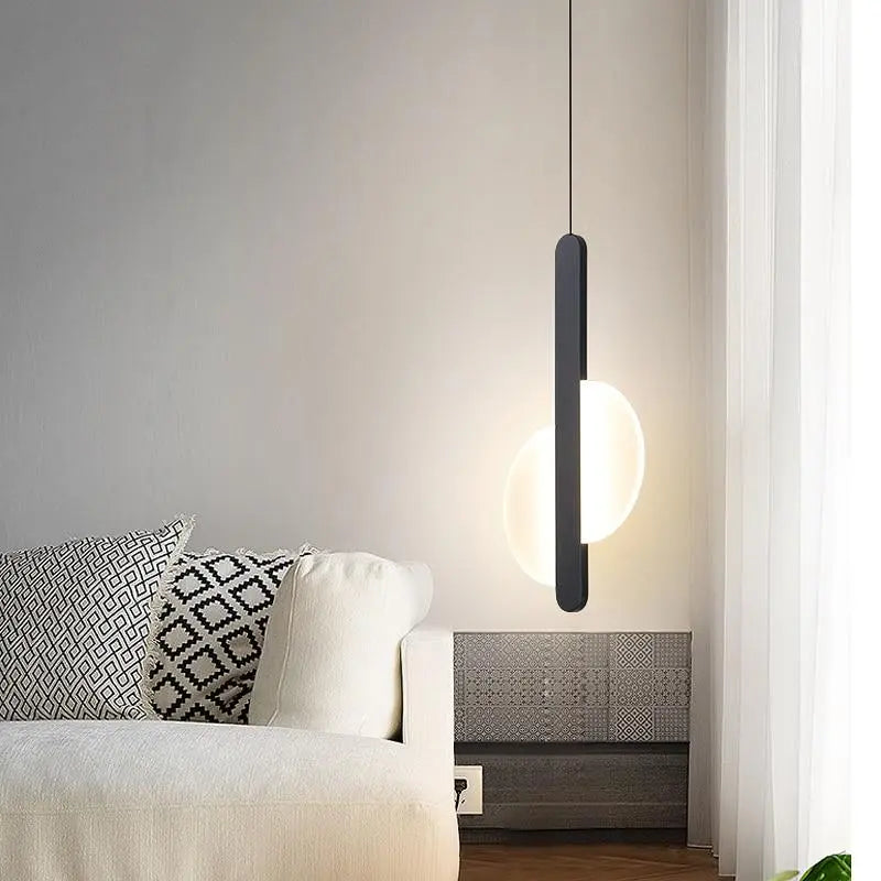 Modern LED Pendant Light Iron Aluminium 6 Forms Black White