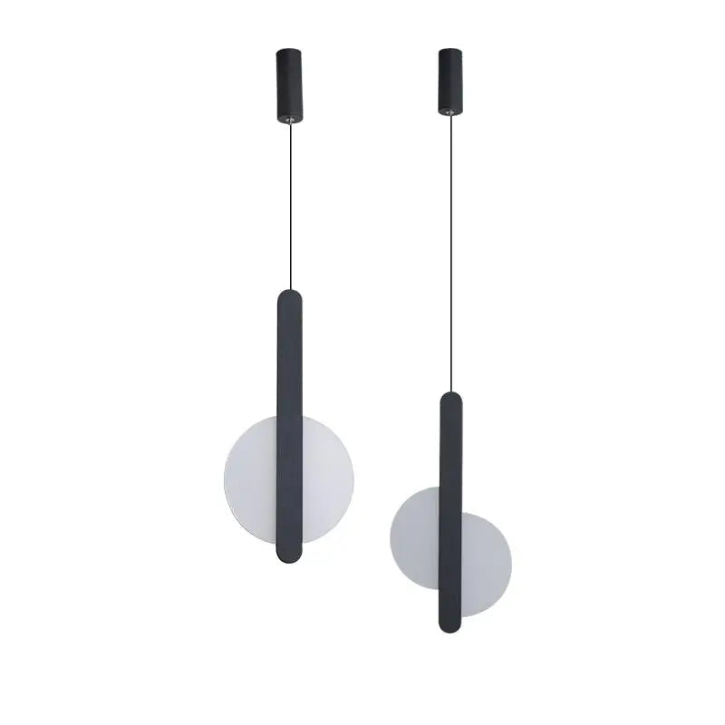Modern LED Pendant Light Iron Aluminium 6 Forms Black White