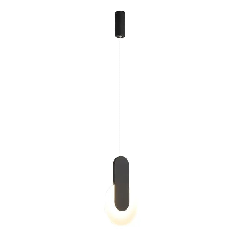 Modern LED Pendant Light Iron Aluminium 6 Forms Black White
