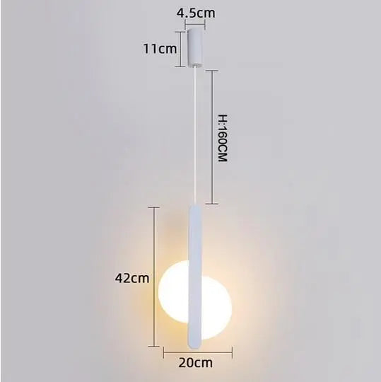 Modern LED Pendant Light Iron Aluminium 6 Forms Black White