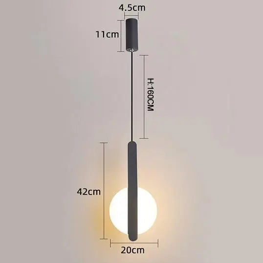 Modern LED Pendant Light Iron Aluminium 6 Forms Black White