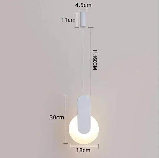 Modern LED Pendant Light Iron Aluminium 6 Forms Black White
