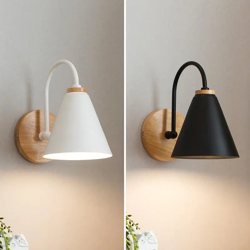 Nordic Swivel Wall Light Metal E27 Black White 23 cm