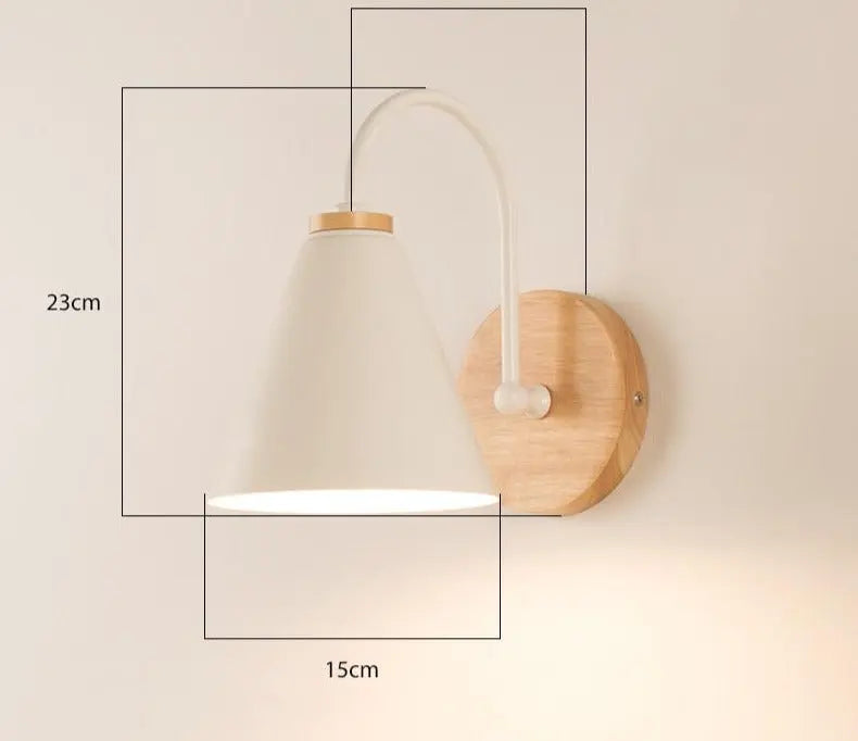 Nordic Swivel Wall Light Metal E27 Black White 23 cm