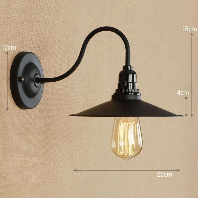 Vintage Swan Neck Wall Light Handmade E27 Max 40W Black White Red