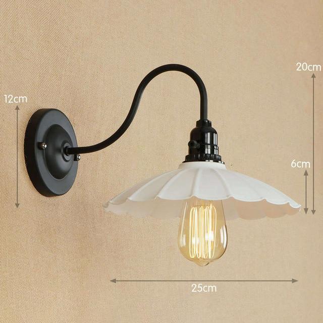 Antique Swan-Neck Wall Light Handmade E27 Max 40W Black & White