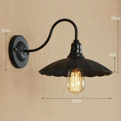 Antique Swan-Neck Wall Light Handmade E27 Max 40W Black & White