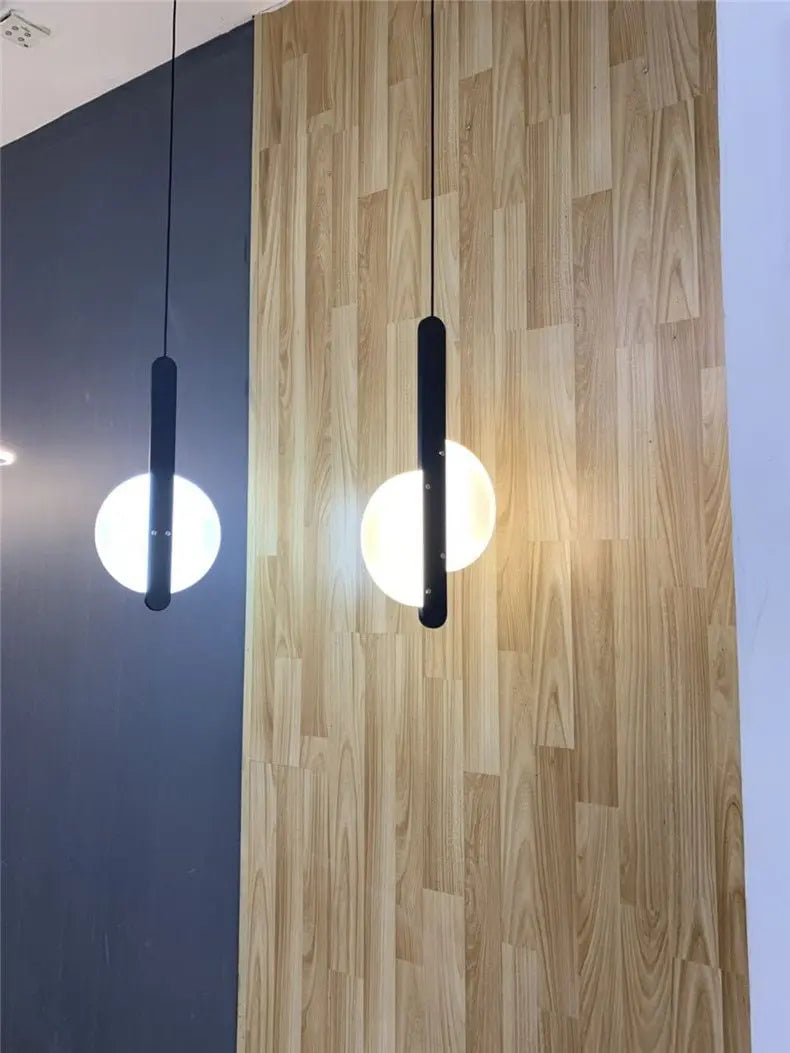 Modern LED Pendant Light Iron Aluminium 6 Forms Black White