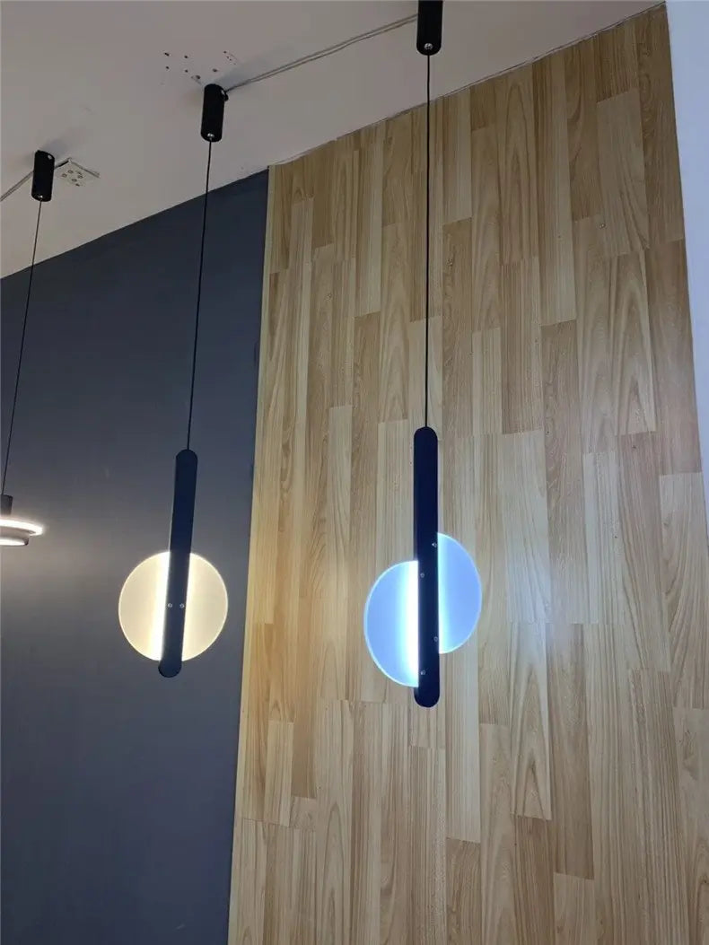 Modern LED Pendant Light Iron Aluminium 6 Forms Black White