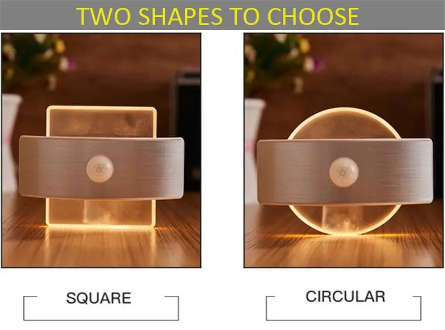 Motion Sensor Wall Light IP44 Rechargeable or Battery