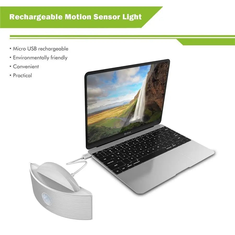 Motion Sensor Wall Light IP44 Rechargeable or Battery