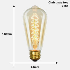 E27 ST64 Filament Bulb, 40W, 2700K, Clear Glass, Vintage Edison