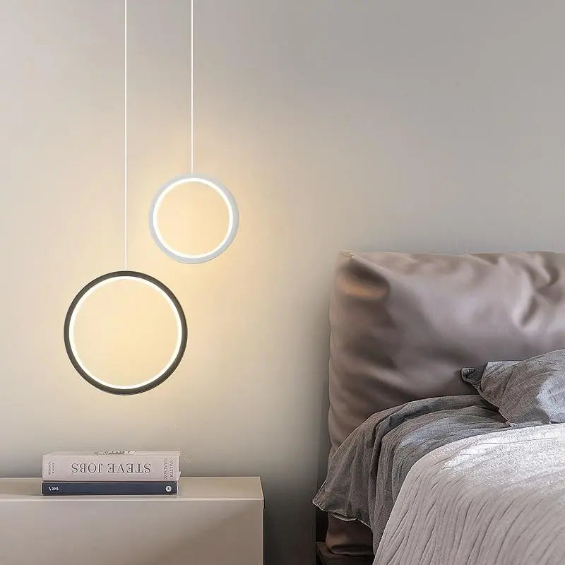 Circular LED Pendant Light Metal Acrylic 10/16/20W